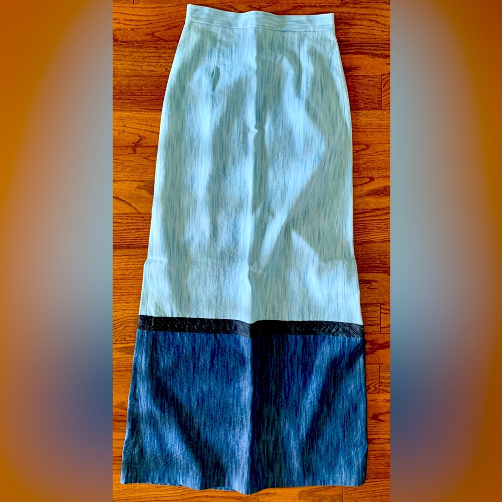 Maxi DSQUARED2 Runway Light + Dark Blue Panels Italy Sz 42 Authentic Cotton Opti